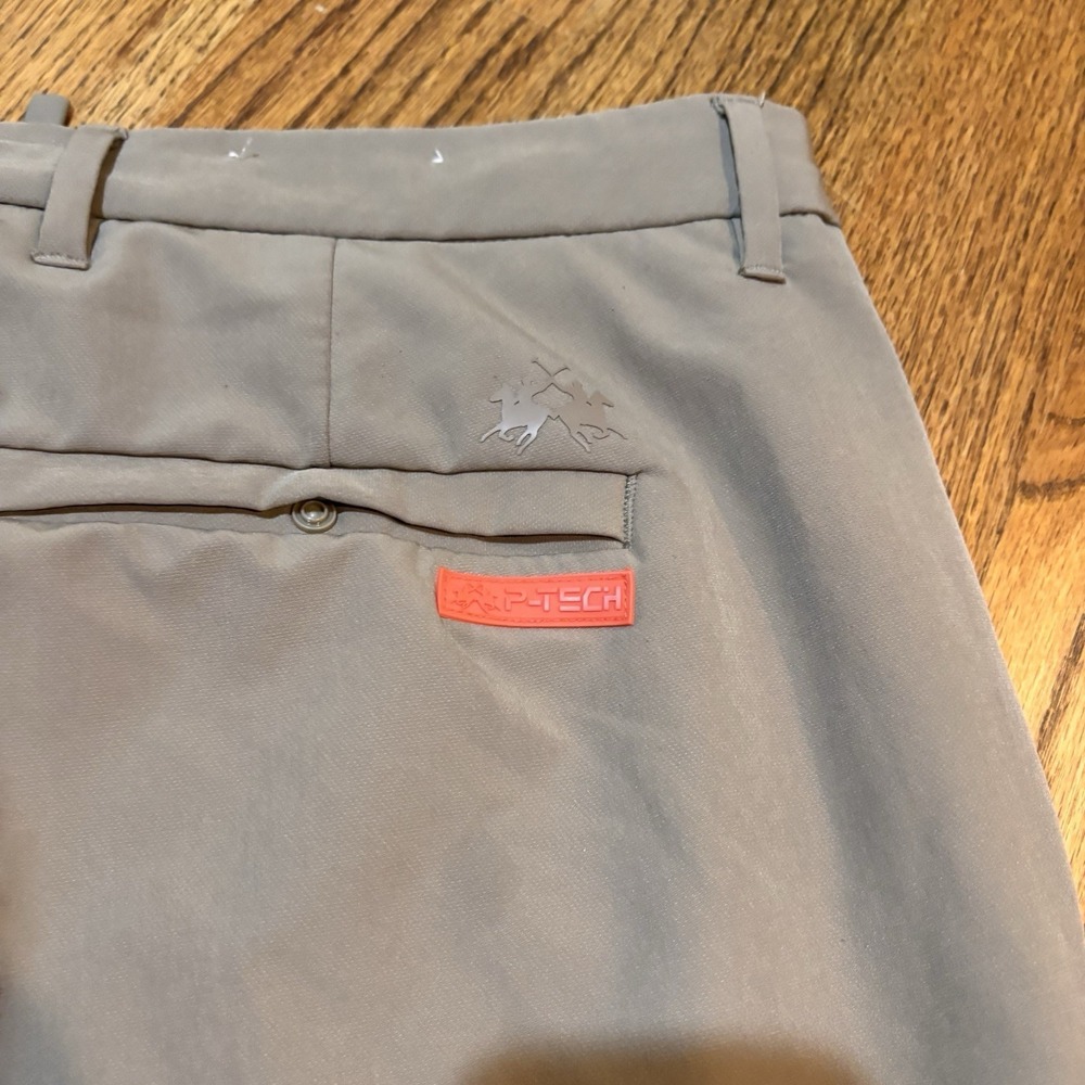 La Martina P-Tech Tech Performance Pants Khaki Stretch Slim Fit 34x30 Golf View 4